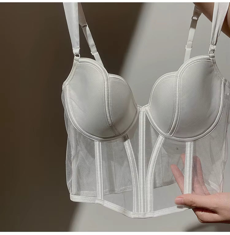 Soutien Push Up de Encaje con Aro y Espalda Francesa